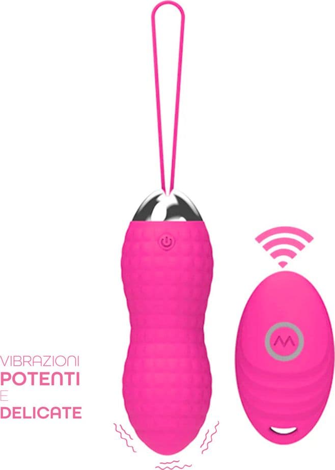 Ovetto Vibrante Telecomandato con 10 Modalità di Vibrazione in Silicone Sex Toy - 8
