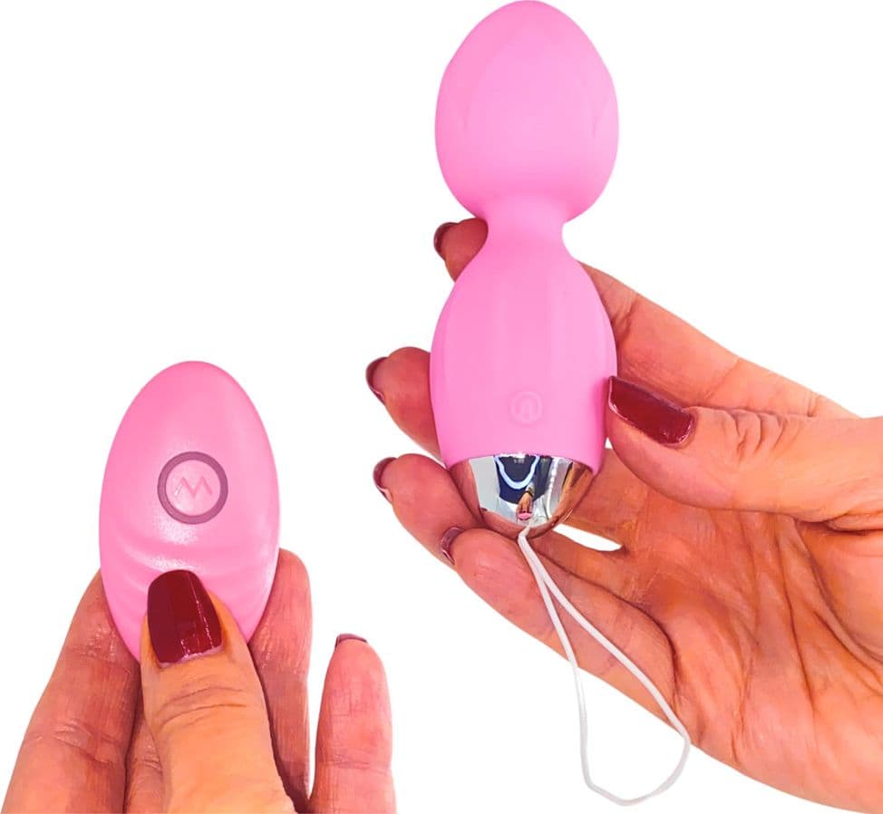 Ovetto Vibrante Doppia Sfera Telecomandato con 10 Modalità Vibratore in Silicone - 11