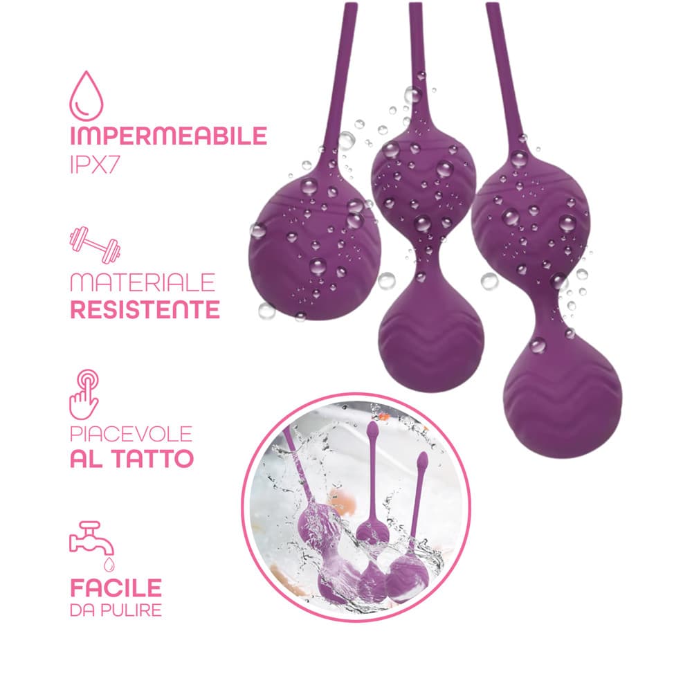 Palline Vaginali Vibranti Set in Silicone Medicale con Telecomando Kegel Pelvico - 19