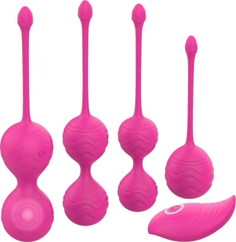 Palline Vaginali Vibranti Set in Silicone Medicale con Telecomando Kegel Pelvico