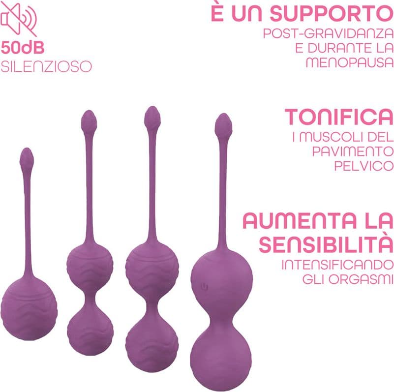 Palline Vaginali Vibranti Set in Silicone Medicale con Telecomando Kegel Pelvico - 13