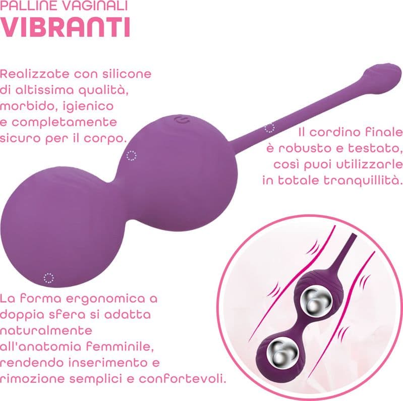 Palline Vaginali Vibranti Set in Silicone Medicale con Telecomando Kegel Pelvico - 16