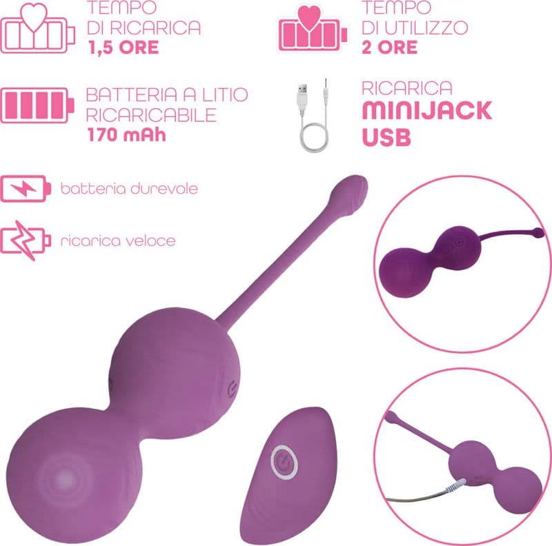 Palline Vaginali Vibranti Set in Silicone Medicale con Telecomando Kegel Pelvico - 17