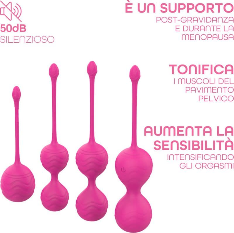 Palline Vaginali Vibranti Set in Silicone Medicale con Telecomando Kegel Pelvico - 9