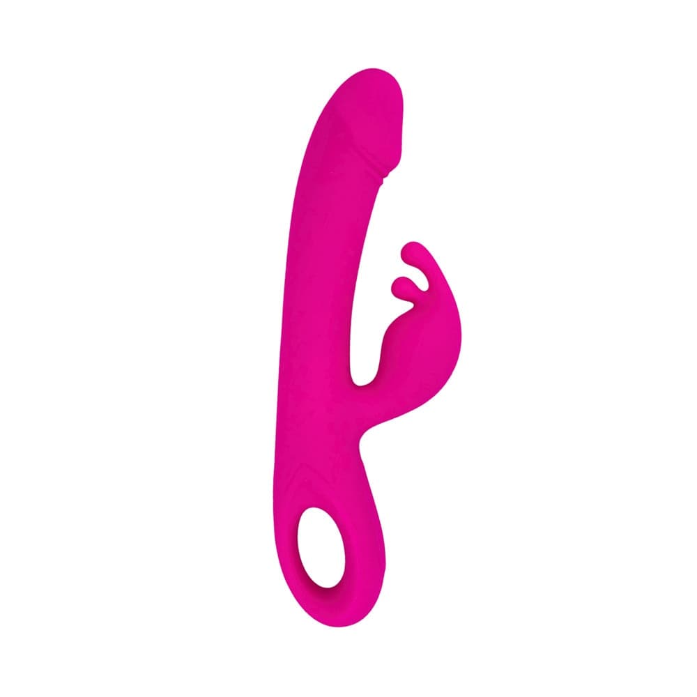 Vibratore Rabbit Doppia Stimolazione Clitoride Punto G Dildo in Silicone Medico