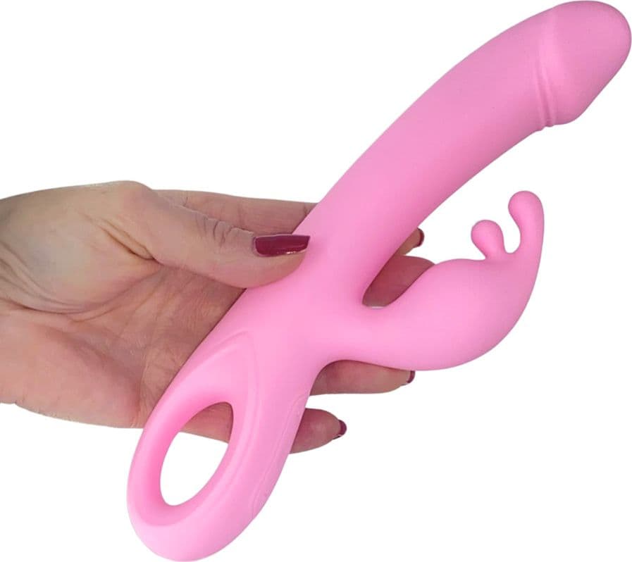 Vibratore Rabbit Doppia Stimolazione Clitoride Punto G Dildo in Silicone Medico - 12