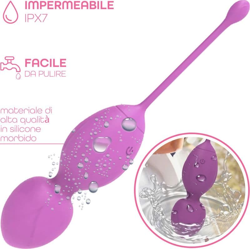 Palline Vaginali Vibranti Kegel Controllo con App Ovetto Vibrante in Silicone USB - 11