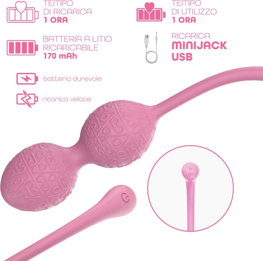 Ovetto Vibrante Stimolatore Palline Vaginali Vibranti Controllo App in Silicone - 12