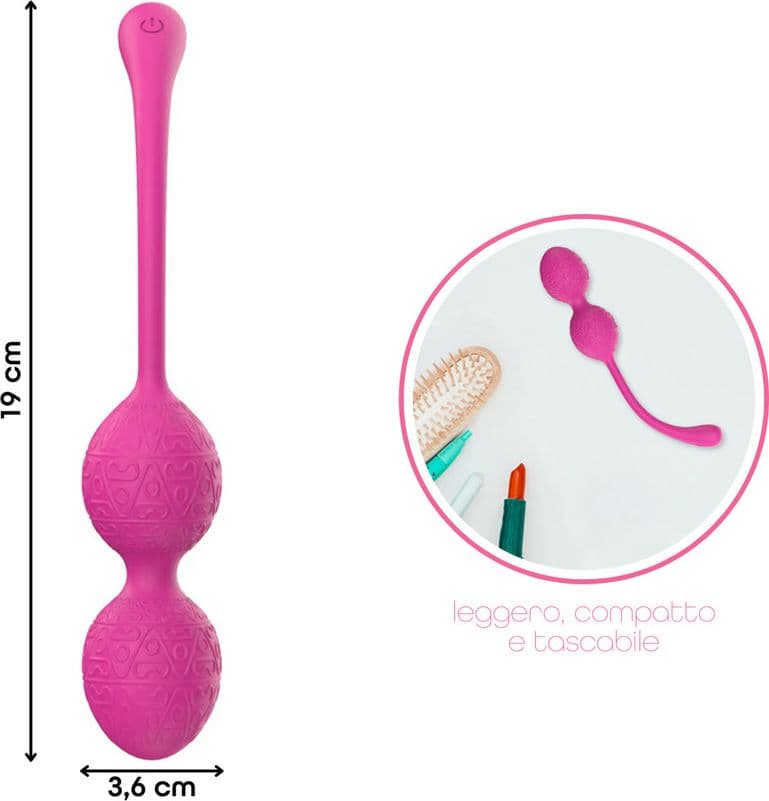 Ovetto Vibrante Stimolatore Palline Vaginali Vibranti Controllo App in Silicone - 6