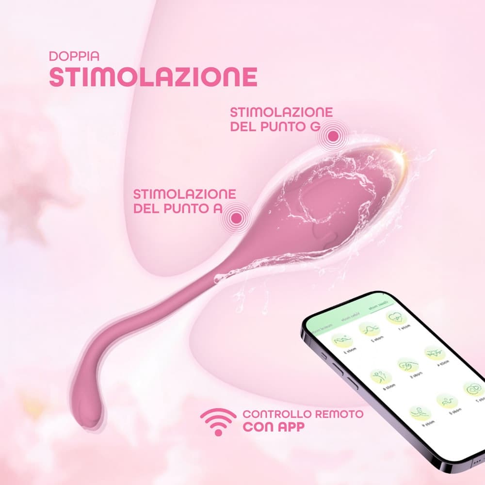 Ovetto Vibrante con App Vibratore Vaginale Indossabile Sex Toy per Coppia USB - 12