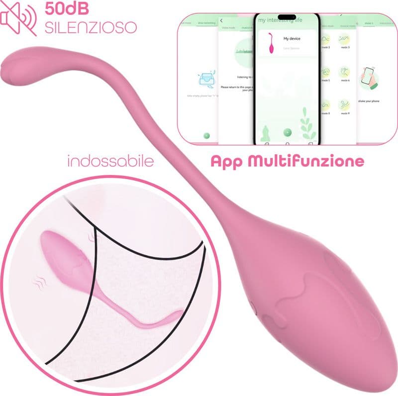 Ovetto Vibrante con App Vibratore Vaginale Indossabile Sex Toy per Coppia USB - 13