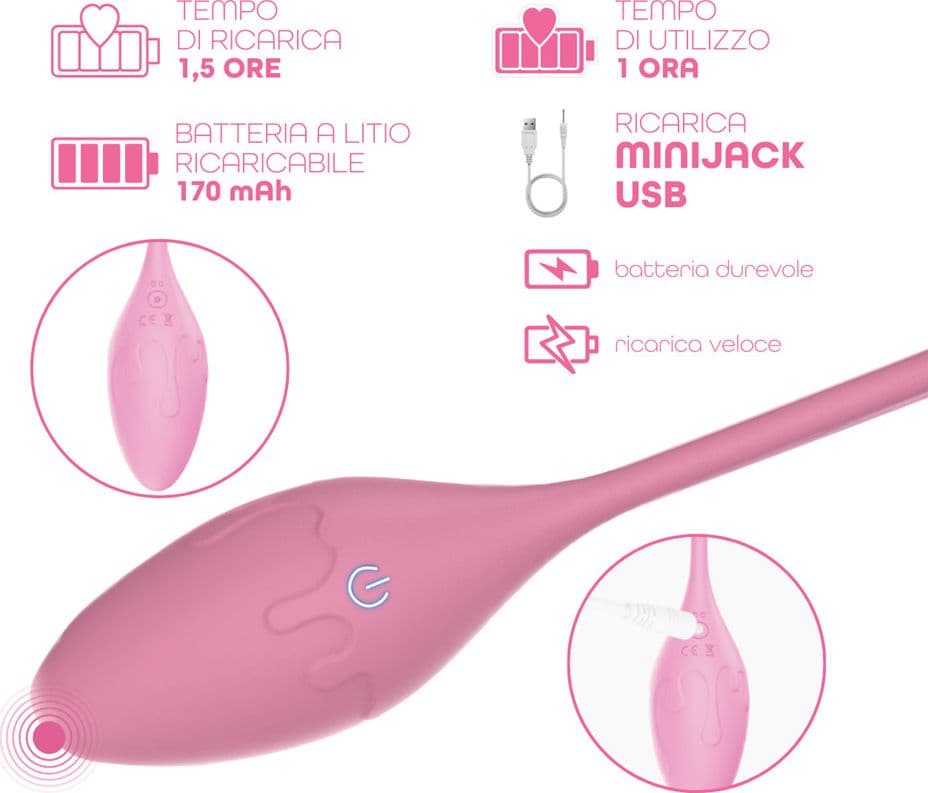 Ovetto Vibrante con App Vibratore Vaginale Indossabile Sex Toy per Coppia USB - 17