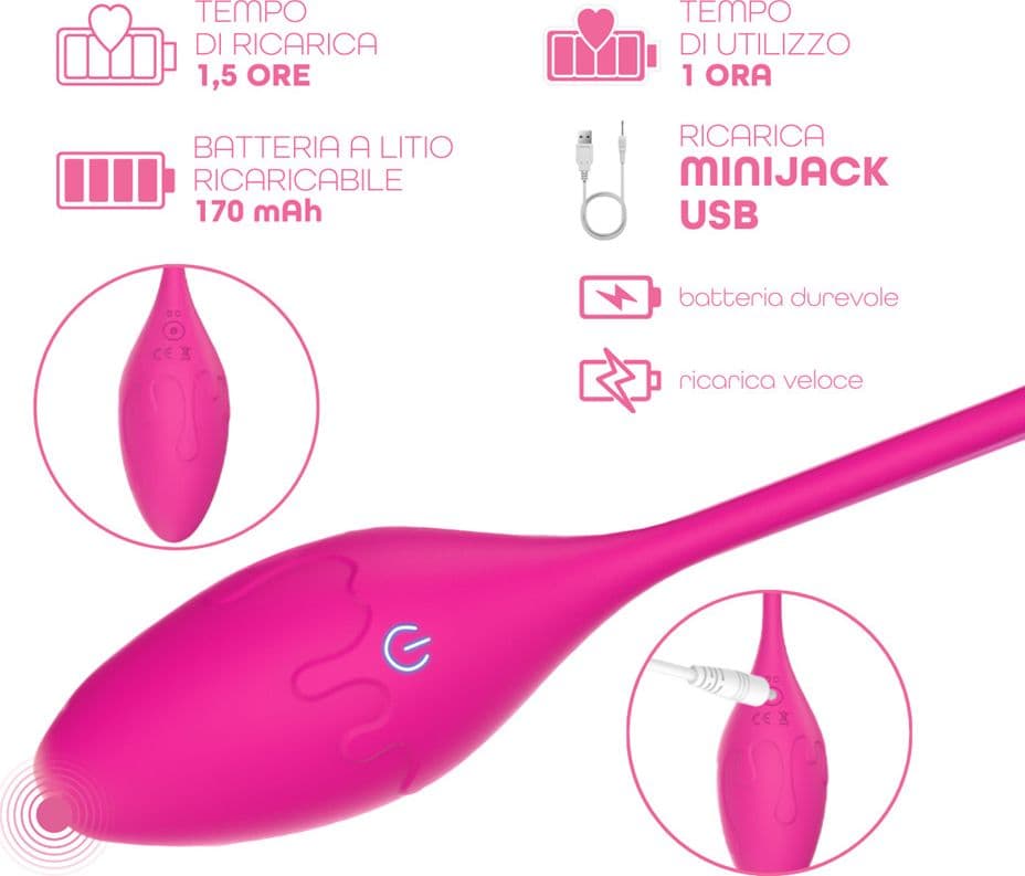 Ovetto Vibrante con App Vibratore Vaginale Indossabile Sex Toy per Coppia USB - 4