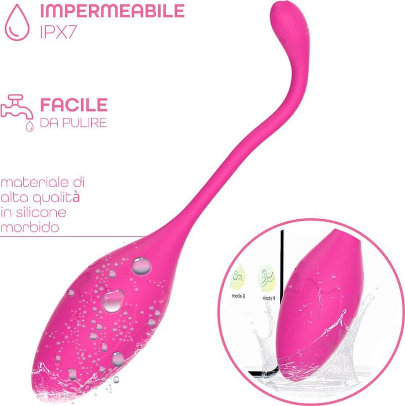 Ovetto Vibrante con App Vibratore Vaginale Indossabile Sex Toy per Coppia USB - 5
