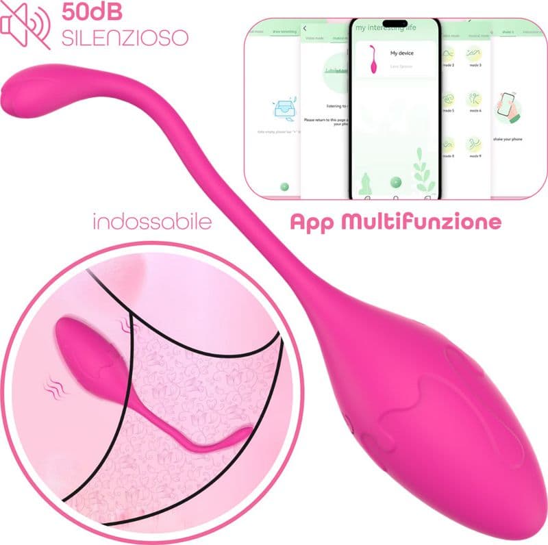 Ovetto Vibrante con App Vibratore Vaginale Indossabile Sex Toy per Coppia USB - 6