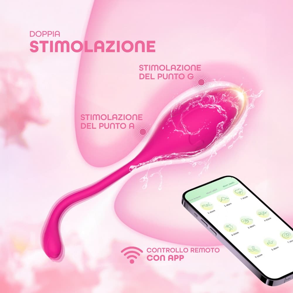 Ovetto Vibrante con App Vibratore Vaginale Indossabile Sex Toy per Coppia USB - 7