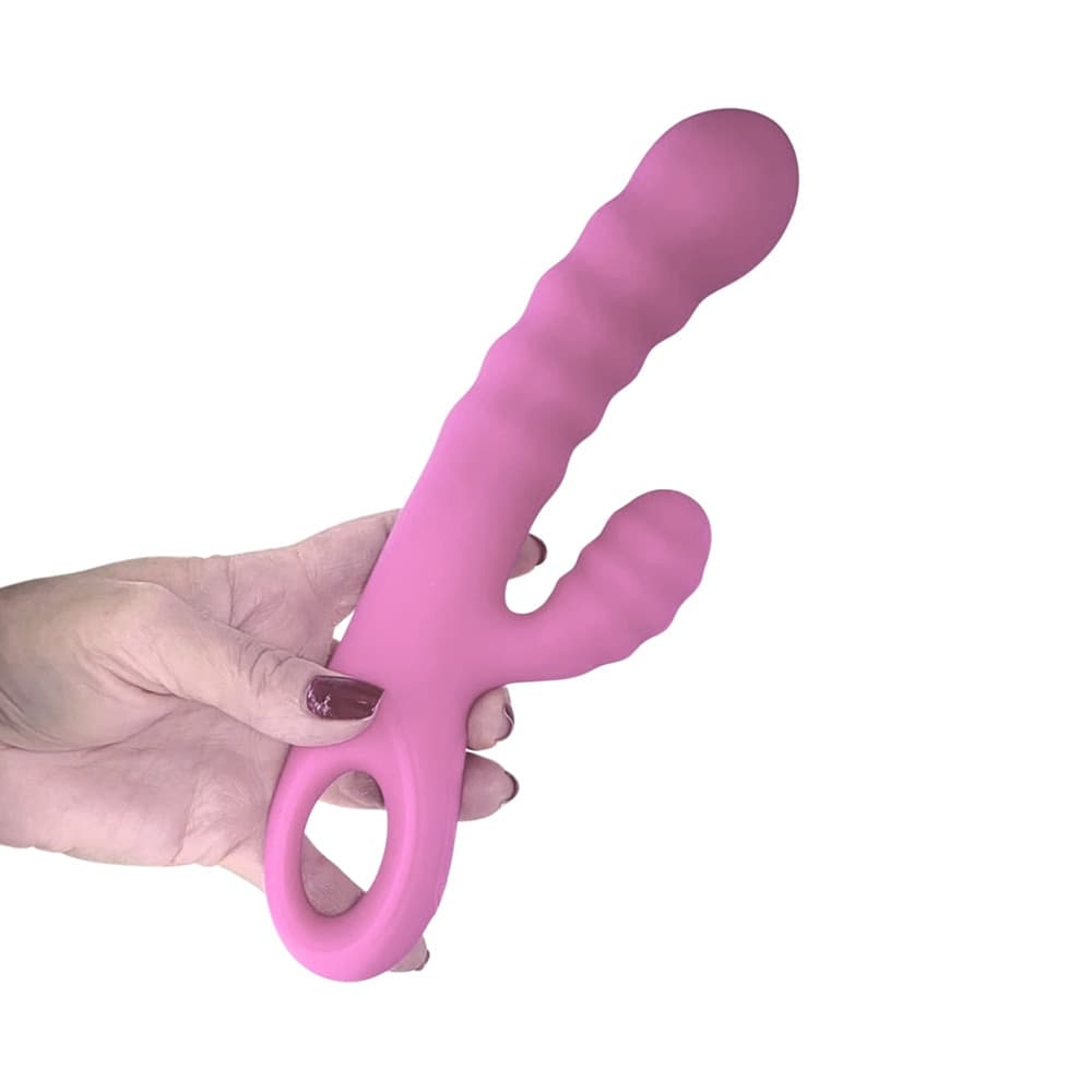 Vibratore Rabbit Doppia Stimolazione Punto G Clitoride in Silicone Ricaricabile - 14