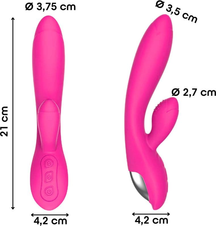 Vibratore Rabbit con Doppia Stimolazione Punto G e Clitoride in Silicone Sex Toy - 2