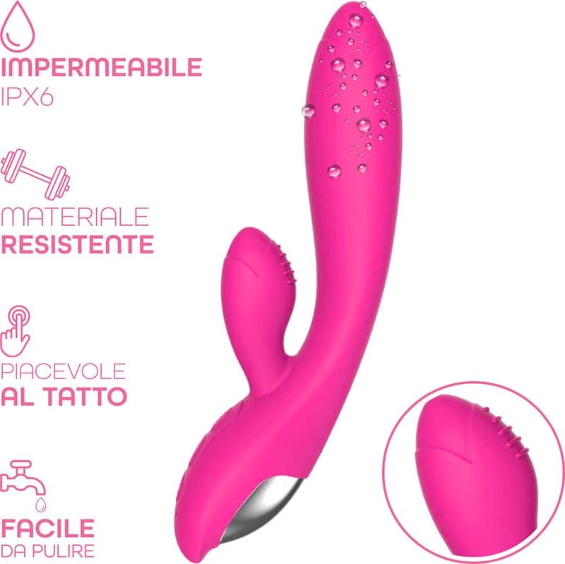 Vibratore Rabbit con Doppia Stimolazione Punto G e Clitoride in Silicone Sex Toy - 3