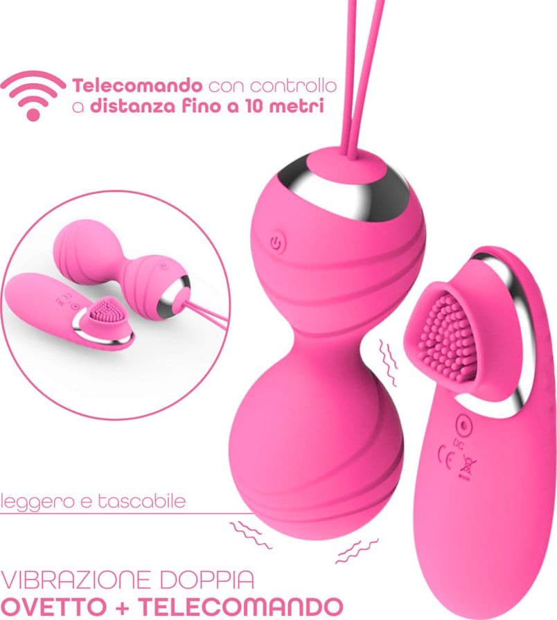 Ovetto Vibrante con Telecomando Palline Vaginali Vibranti Stimolatore Clitorideo - 11