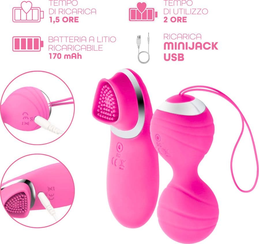 Ovetto Vibrante con Telecomando Palline Vaginali Vibranti Stimolatore Clitorideo - 12