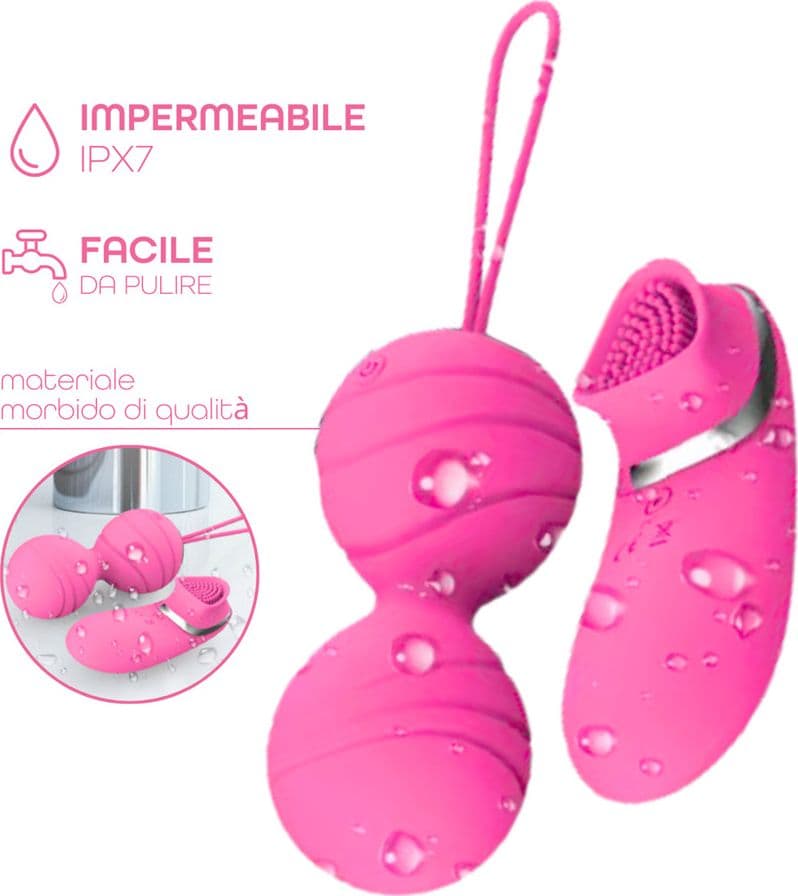 Ovetto Vibrante con Telecomando Palline Vaginali Vibranti Stimolatore Clitorideo - 15