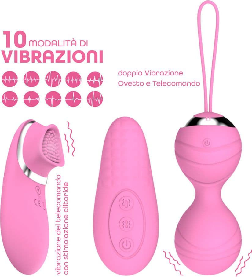 Ovetto Vibrante con Telecomando Palline Vaginali Vibranti Stimolatore Clitorideo - 7