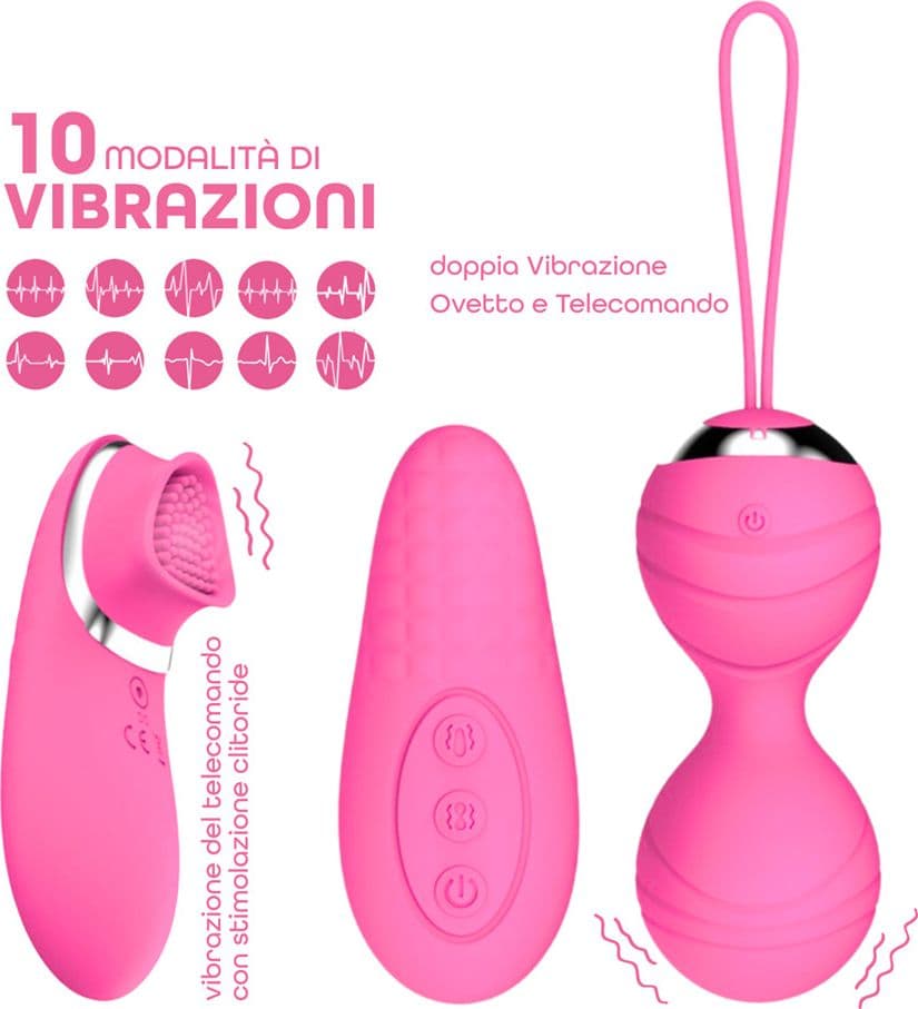 Ovetto Vibrante con Telecomando Palline Vaginali Vibranti Stimolatore Clitorideo - 10
