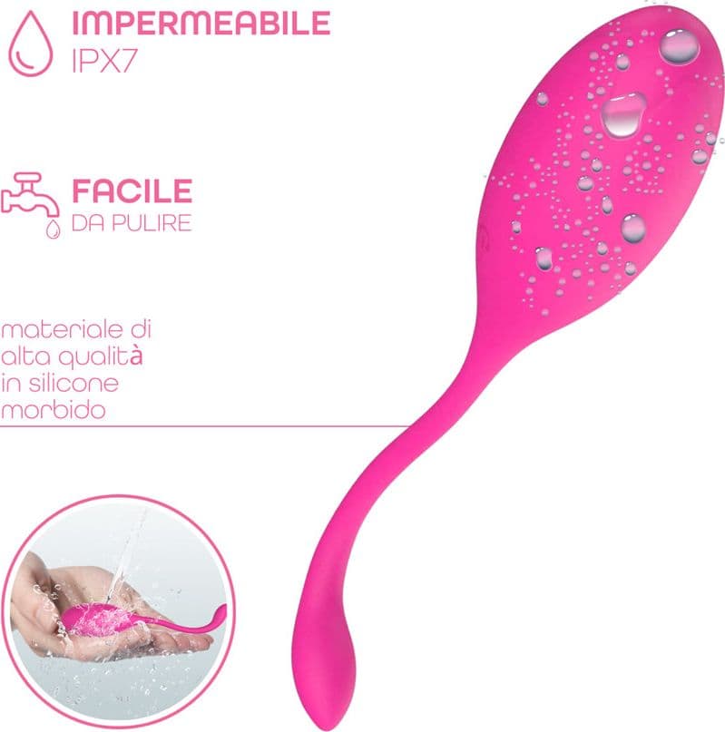 Ovetto Vibrante con Telecomando Vibratore Clitoride a 10 Modalità in Silicone - 2