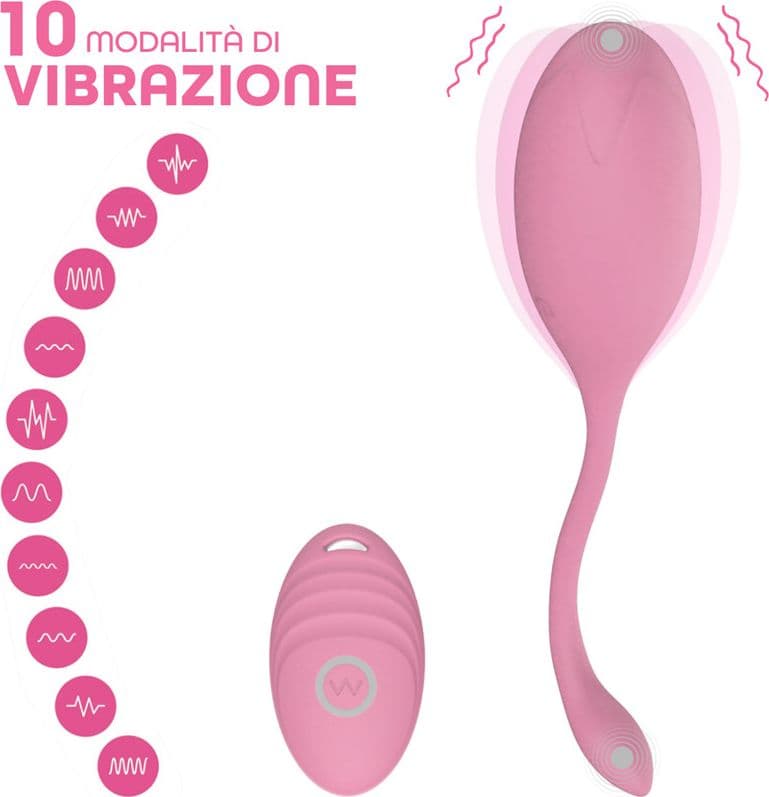 Ovetto Vibrante con Telecomando Vibratore Clitoride a 10 Modalità in Silicone - 18