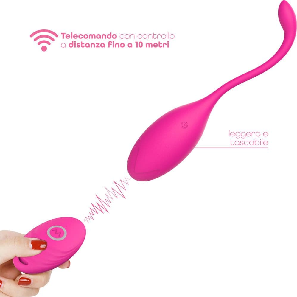 Ovetto Vibrante con Telecomando Vibratore Clitoride a 10 Modalità in Silicone - 8
