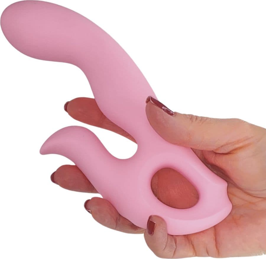 Vibratore Rabbit Riscaldante Doppia Stimolazione Clitoride e Punto G 10 Modalità - 11