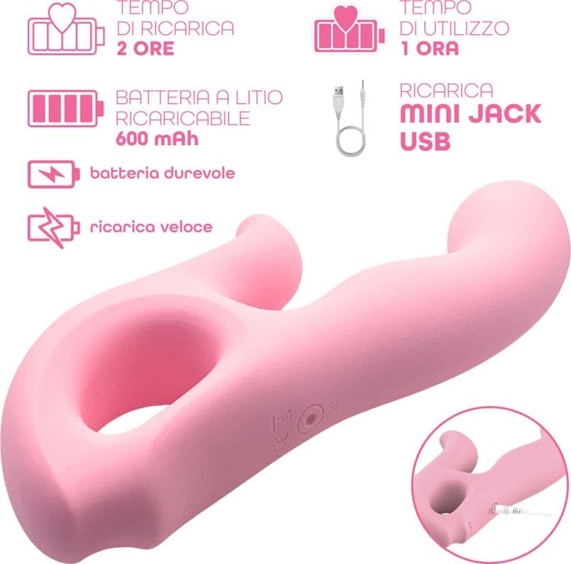 Vibratore Rabbit Riscaldante Doppia Stimolazione Clitoride e Punto G 10 Modalità - 14