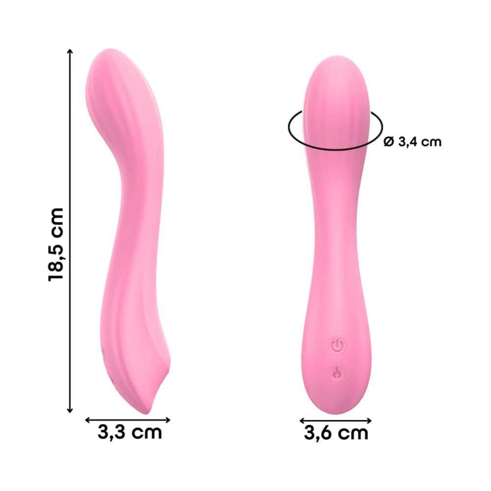 Vibratore Punto G Riscaldante in Silicone con 10 Modalità di Vibrazione Sex Toy - 18