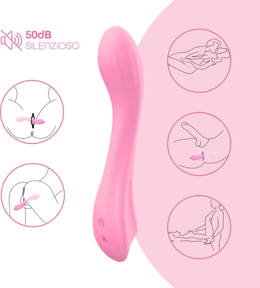 Vibratore Punto G Riscaldante in Silicone con 10 Modalità di Vibrazione Sex Toy - 17