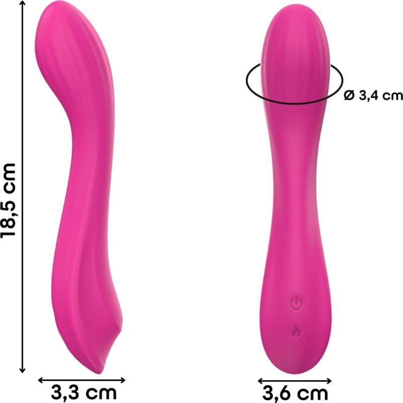 Vibratore Punto G Riscaldante in Silicone con 10 Modalità di Vibrazione Sex Toy - 6