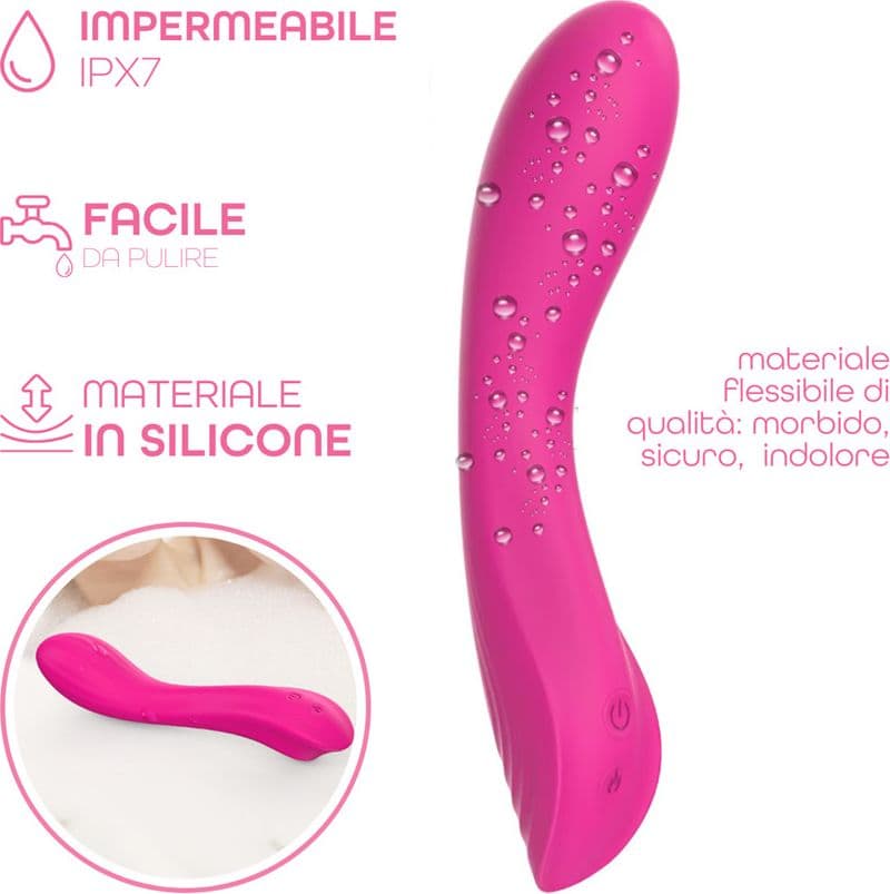 Vibratore Punto G Riscaldante in Silicone con 10 Modalità di Vibrazione Sex Toy - 7