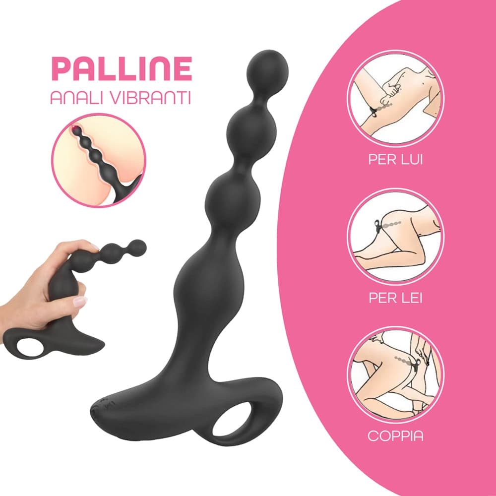 Palline Anali Vibranti Progressive Plug Anale Vibratore con Telecomando Sex Toy - 2