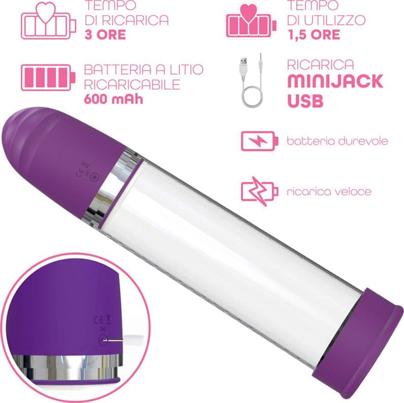Pompa Pene Automatica Elettrica per Allungamento Ingrandimento Tubo Sottovuoto - 12