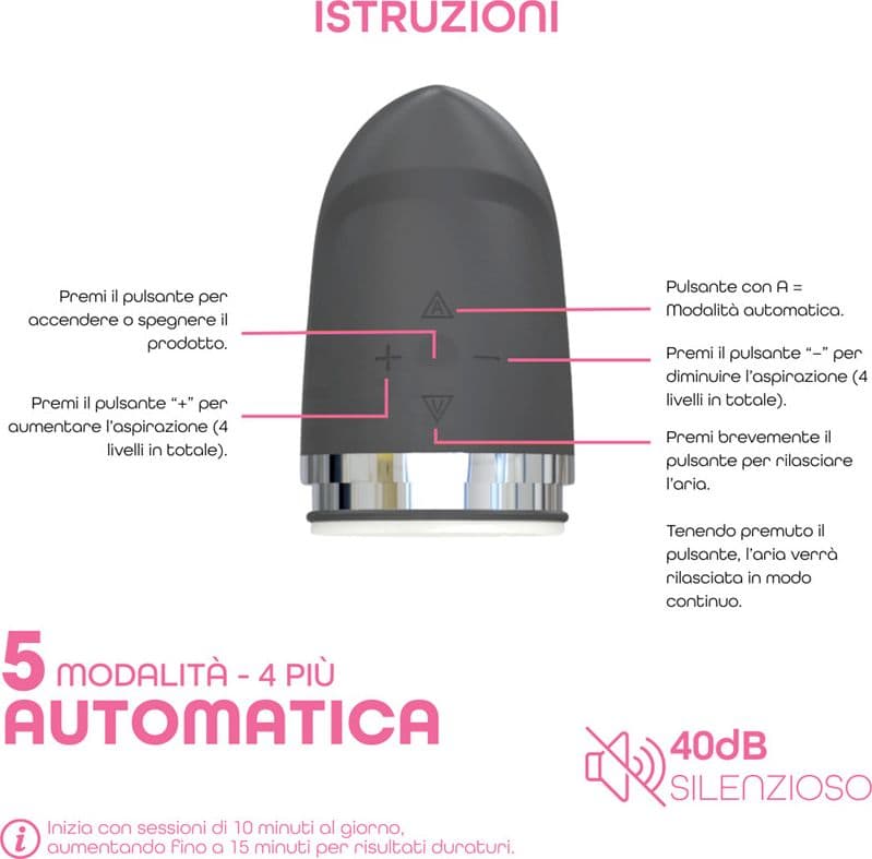 Pompa Pene Automatica Elettrica per Allungamento Ingrandimento Tubo Sottovuoto - 4