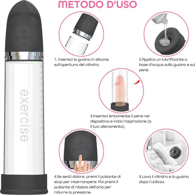 Pompa Pene Automatica Elettrica per Allungamento Ingrandimento Tubo Sottovuoto - 9