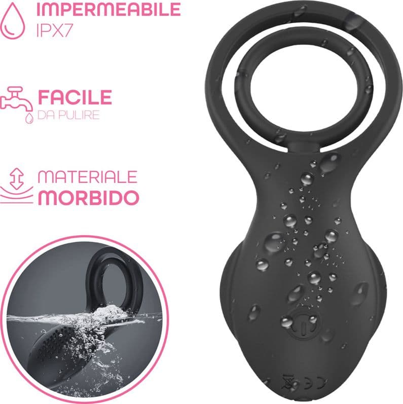 Anello Vibrante per Pene in Silicone con 10 Modalità Ricaricabile Silenzioso - 17