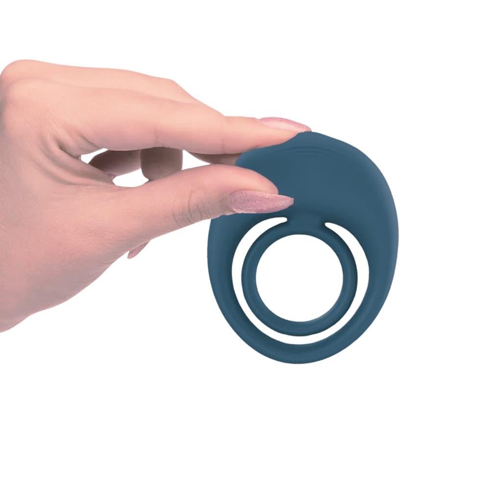 Anello Fallico Vibrante per Pene Stimolatore Clitoride Ritardante in Silicone USB - 15