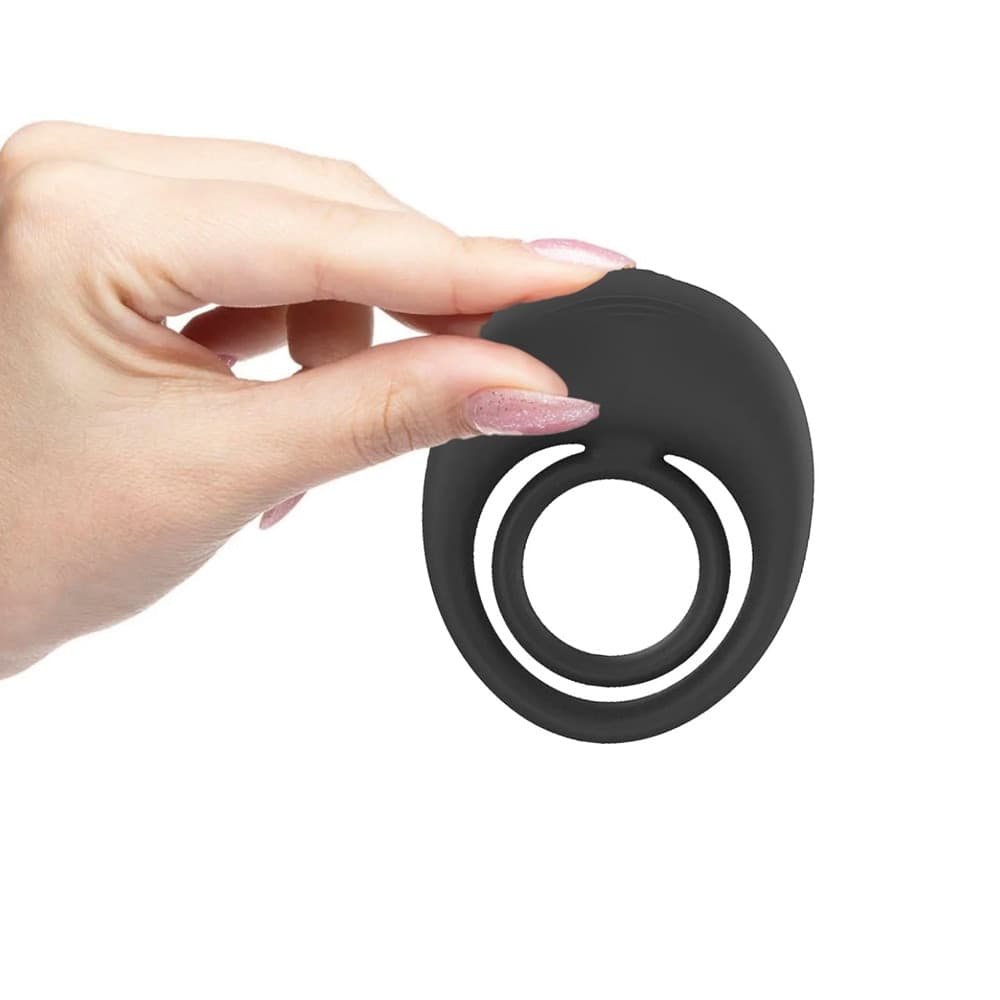 Anello Fallico Vibrante per Pene Stimolatore Clitoride Ritardante in Silicone USB - 6