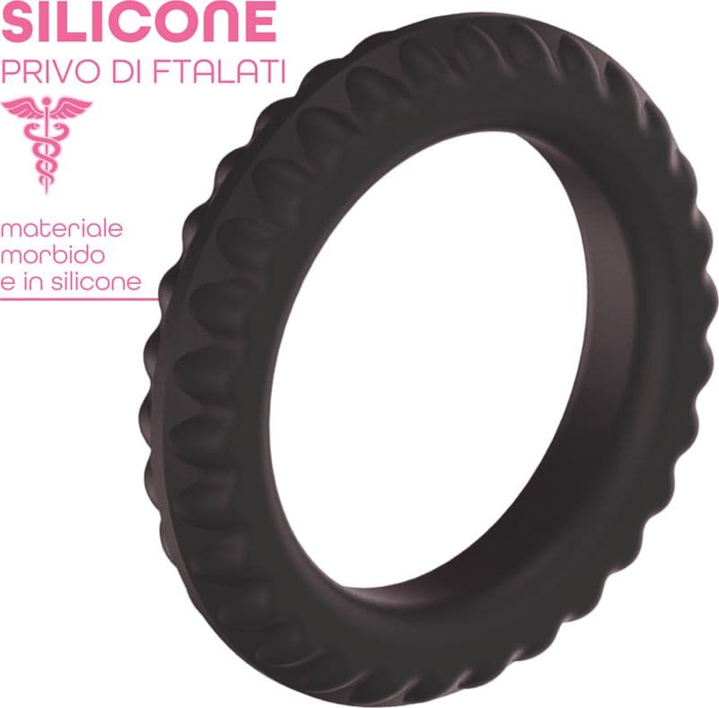 Set 3 Anelli Fallici Cockring in Silicone Effetto Ritardante Elastici per Pene - 5