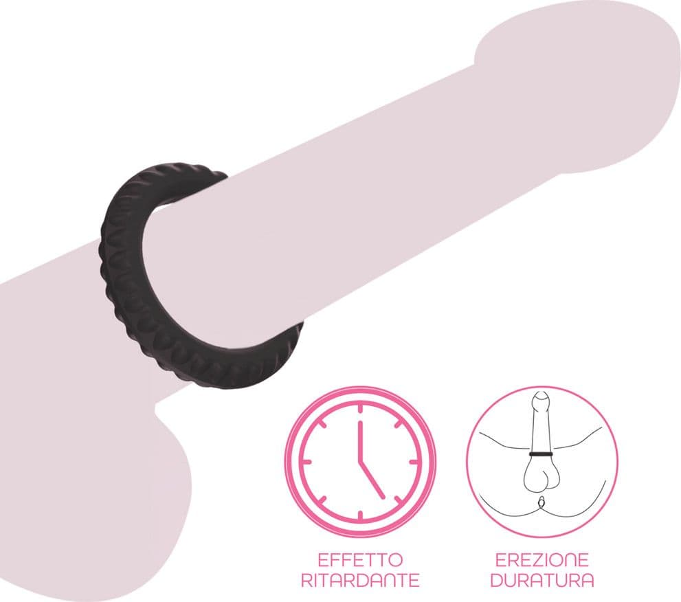 Set 3 Anelli Fallici Cockring in Silicone Effetto Ritardante Elastici per Pene - 7