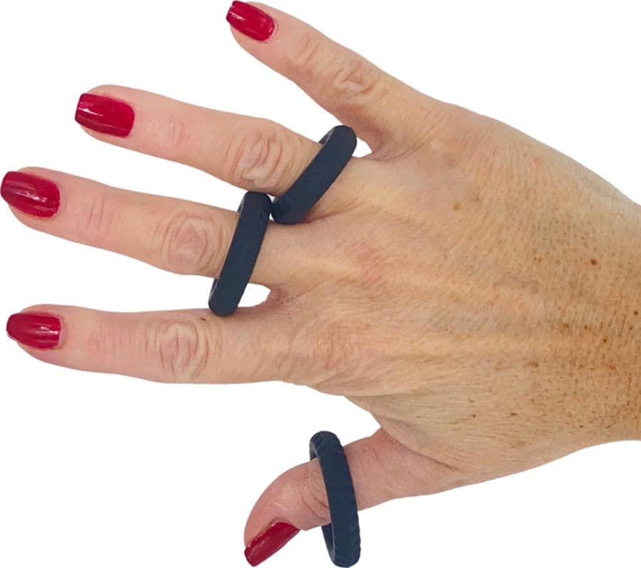 Set 3 Anelli Fallici Cockring in Silicone Effetto Ritardante Elastici per Pene - 8