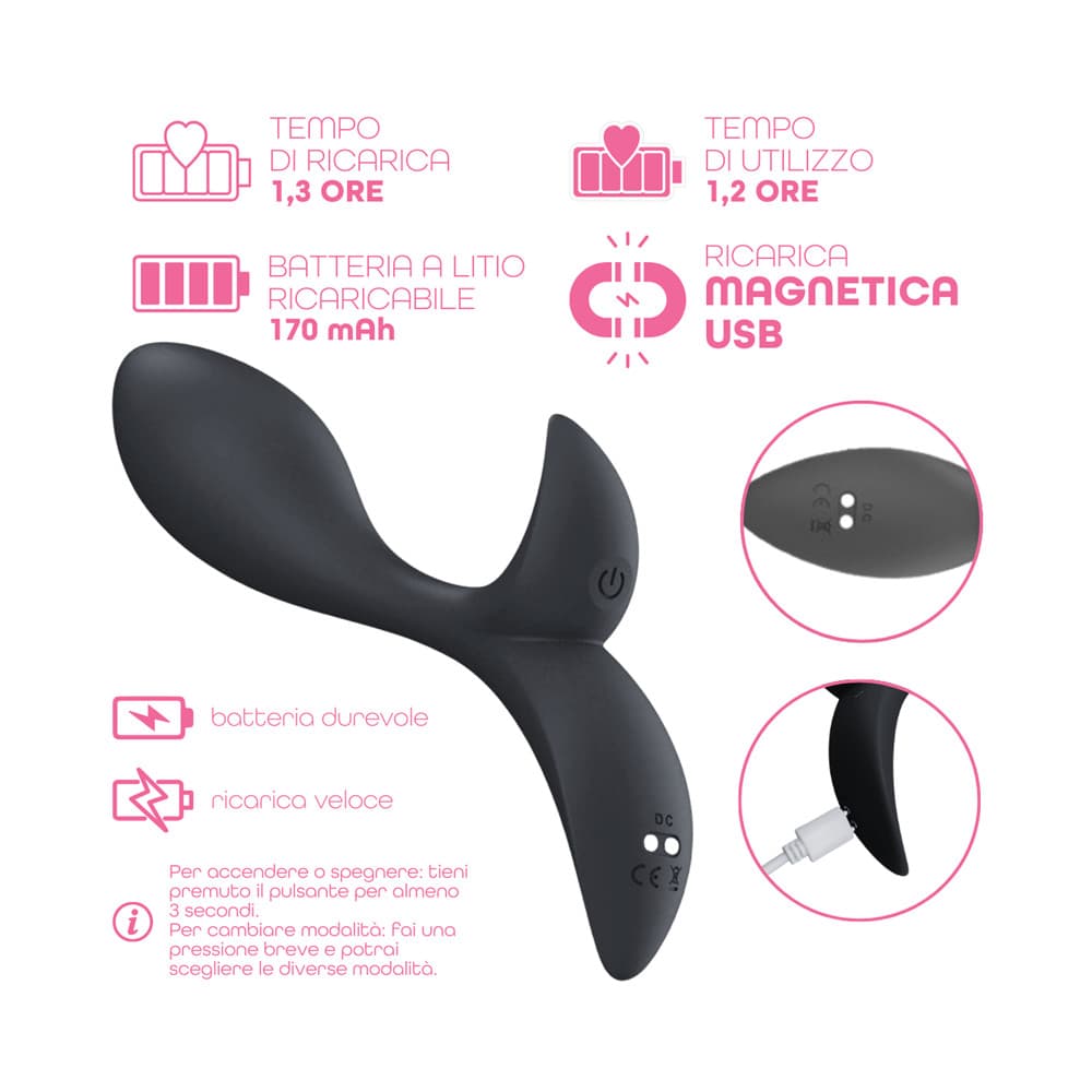 Vibratore Anale Massaggiatore Prostatico Controllo con App in Silicone Morbido - 20