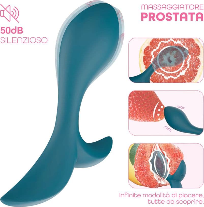 Vibratore Anale Massaggiatore Prostatico Controllo con App in Silicone Morbido - 15