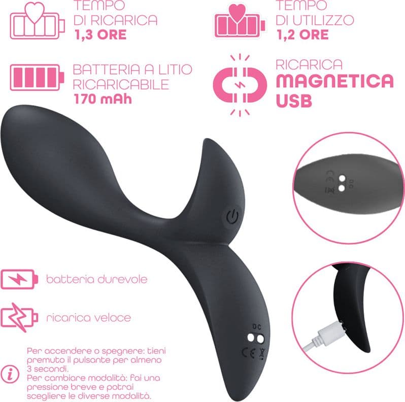 Vibratore Anale Massaggiatore Prostatico Controllo con App in Silicone Morbido - 5